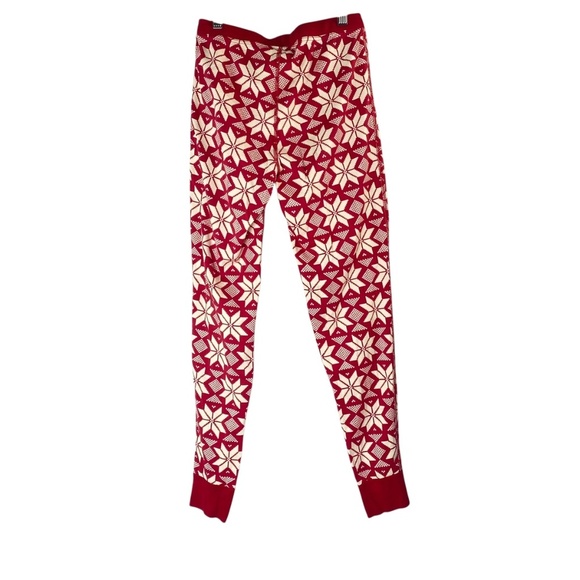 HANNA ANDERSSON Long John Scandi Red Snowflake Pajama Set Unisex Top M /Pant S - Picture 11 of 11